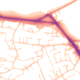 Daytime road noise heatmap for RG26 4EW