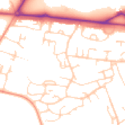 Daytime road noise heatmap for RG26 4HE