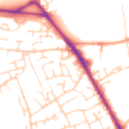 Daytime road noise heatmap for RG26 4JP