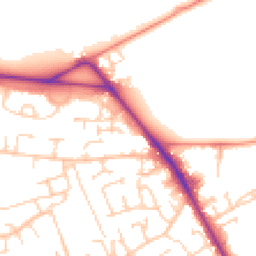 Daytime road noise heatmap for RG26 4PW