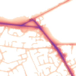 Daytime road noise heatmap for RG26 4PY