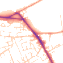 Daytime road noise heatmap for RG26 4QH