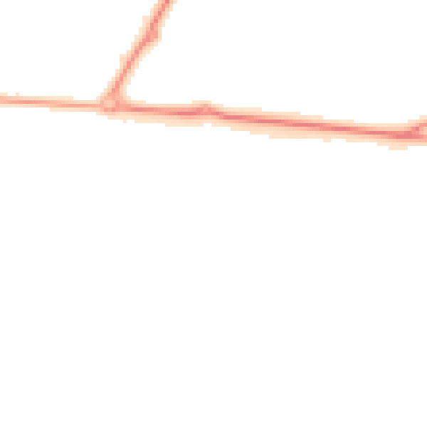 Night-time road noise heatmap for RG26 4QQ