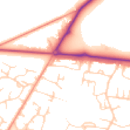 Daytime road noise heatmap for RG26 4QT