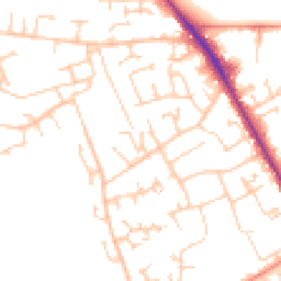 Daytime road noise heatmap for RG26 4XE