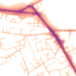 Daytime road noise heatmap for RG26 4YB
