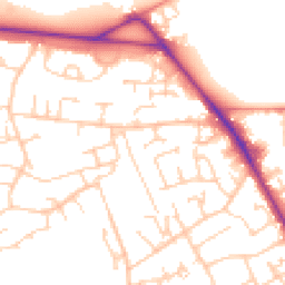 Daytime road noise heatmap for RG26 4YF