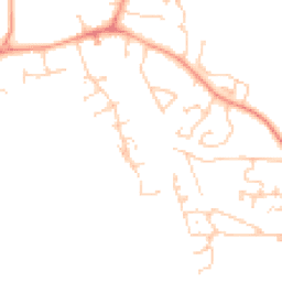 Daytime road noise heatmap for RG26 5DR