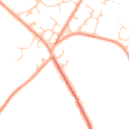 Daytime road noise heatmap for RG26 5GW