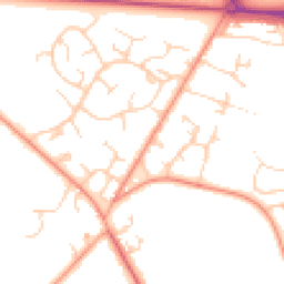Daytime road noise heatmap for RG26 5GZ