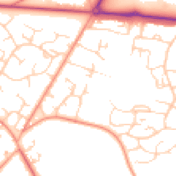 Daytime road noise heatmap for RG26 5HG