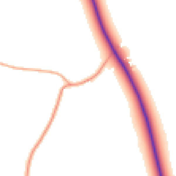 Daytime road noise heatmap for RG26 5HX