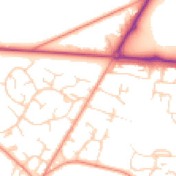 Daytime road noise heatmap for RG26 5LQ