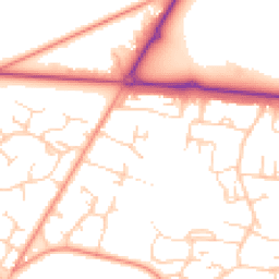 Daytime road noise heatmap for RG26 5LS