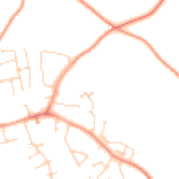 Daytime road noise heatmap for RG26 5NJ