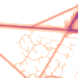 Daytime road noise heatmap for RG26 5PB