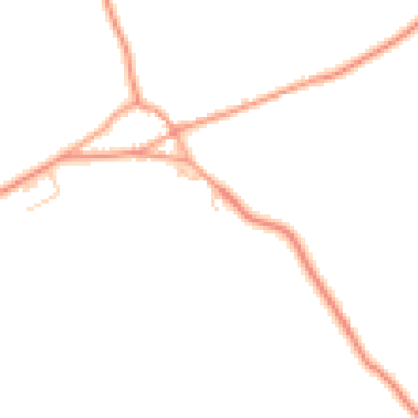Daytime road noise heatmap for RG26 5PT