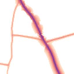 Daytime road noise heatmap for RG26 5QS