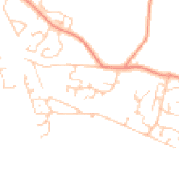 Daytime road noise heatmap for RG26 5UE