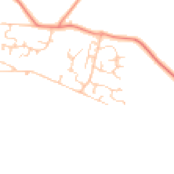 Daytime road noise heatmap for RG26 5XG