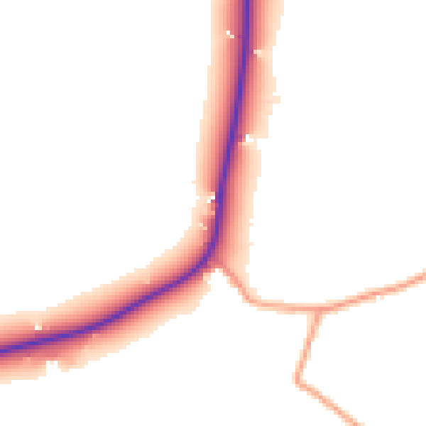 Daytime road noise heatmap for RG27 0AE