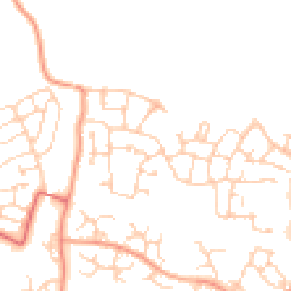 Daytime road noise heatmap for RG27 0AF