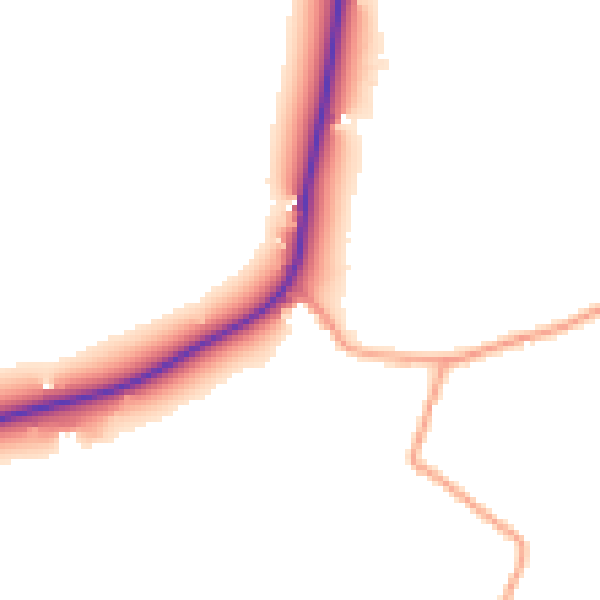 Daytime road noise heatmap for RG27 0AG