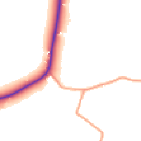 Daytime road noise heatmap for RG27 0AX