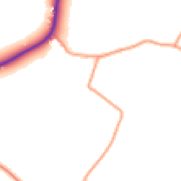 Daytime road noise heatmap for RG27 0BA