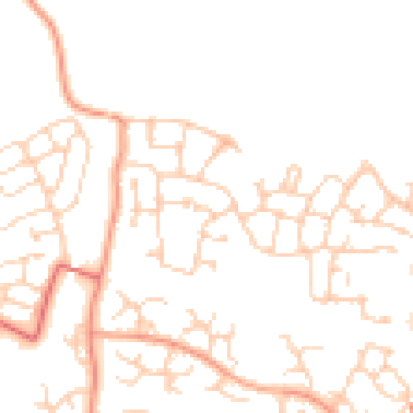 Daytime road noise heatmap for RG27 0BF