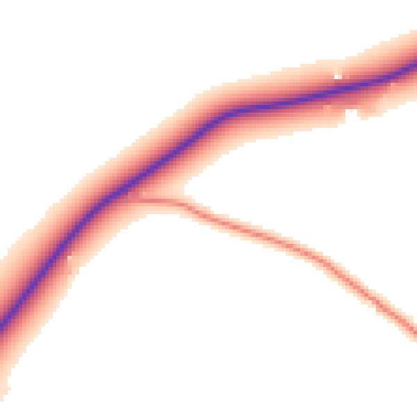 Daytime road noise heatmap for RG27 0BL