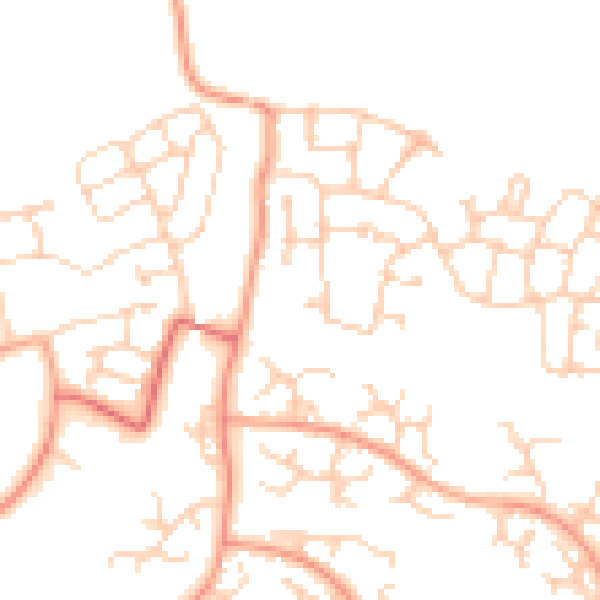 Daytime road noise heatmap for RG27 0BP