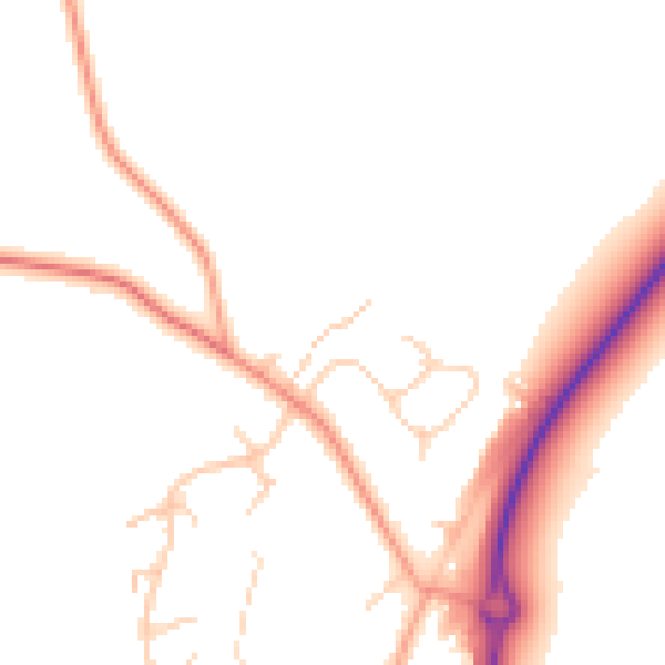 Daytime road noise heatmap for RG27 0DH