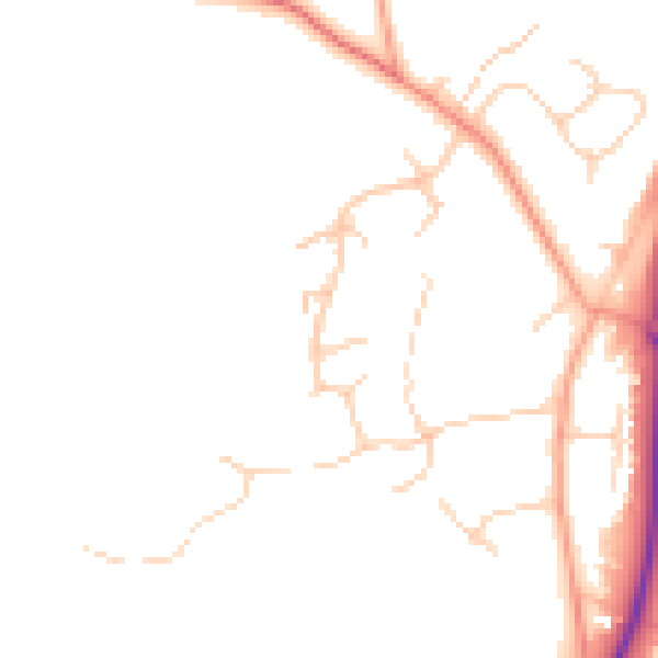Daytime road noise heatmap for RG27 0EQ