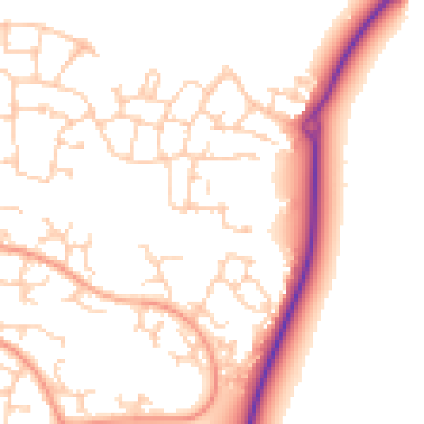 Daytime road noise heatmap for RG27 0FD