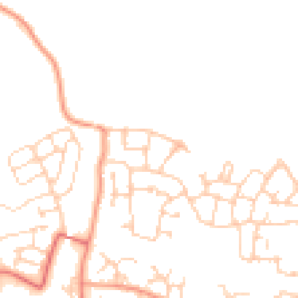 Daytime road noise heatmap for RG27 0FG