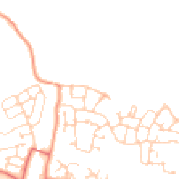Daytime road noise heatmap for RG27 0FR