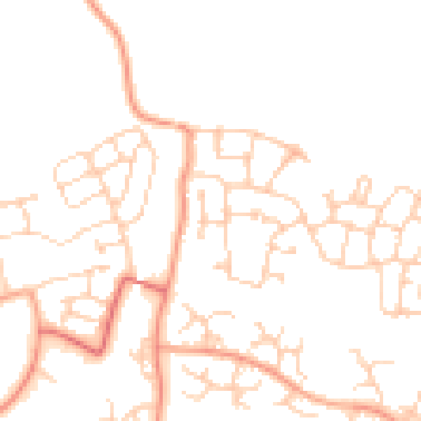 Daytime road noise heatmap for RG27 0FT