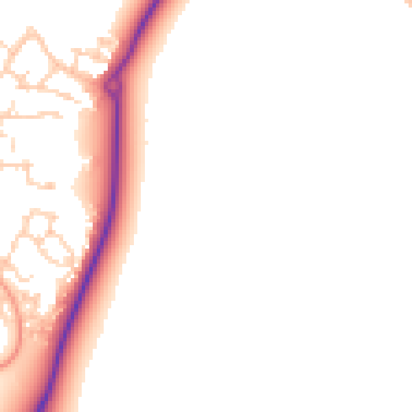 Daytime road noise heatmap for RG27 0GG