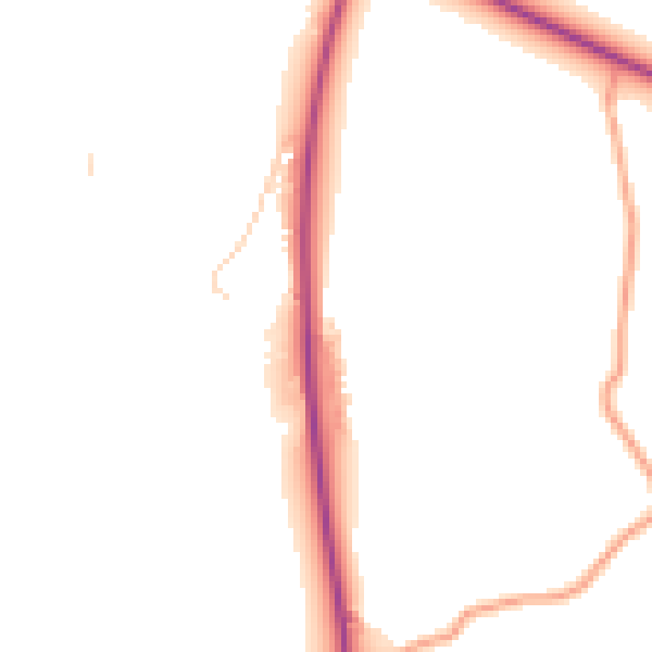 Daytime road noise heatmap for RG27 0JL