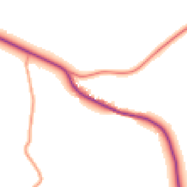 Daytime road noise heatmap for RG27 0JY