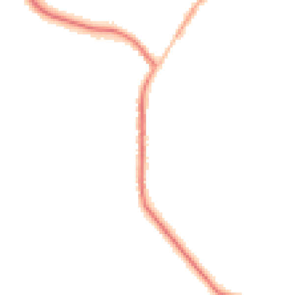 Night-time road noise heatmap for RG27 0PJ