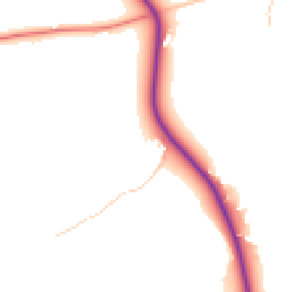 Daytime road noise heatmap for RG27 0PX