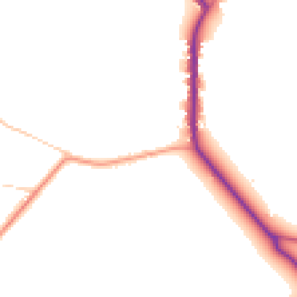 Daytime road noise heatmap for RG27 0QH