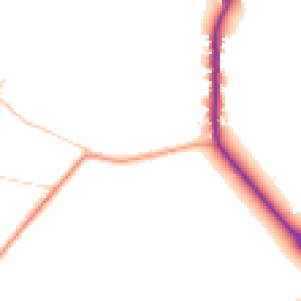Daytime road noise heatmap for RG27 0QJ
