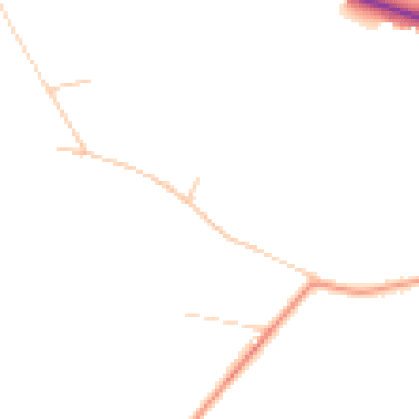 Daytime road noise heatmap for RG27 0QT