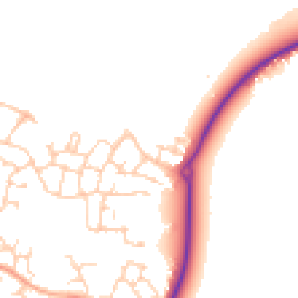 Daytime road noise heatmap for RG27 0SG