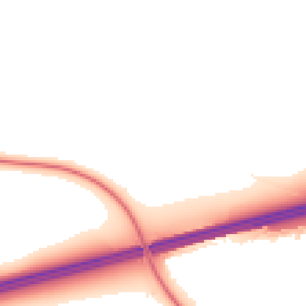 Night-time road noise heatmap for RG27 8BD