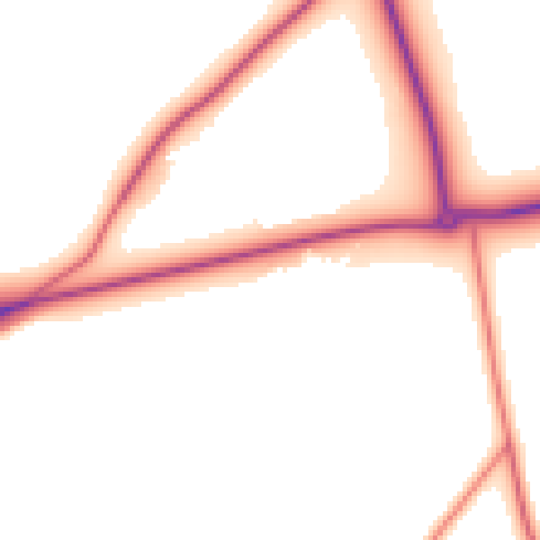 Daytime road noise heatmap for RG27 8BH