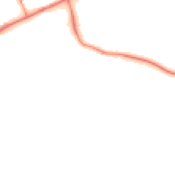 Night-time road noise heatmap for RG27 8DJ